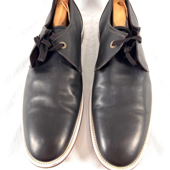 LOUIS VUITTON Brown Leather Lace Up Classic Oxfords Made in Italy 10 11US - Picture 1 of 17